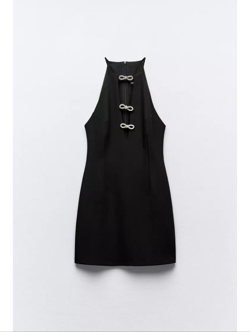ZARA Black Jewel Bow Mini Dress